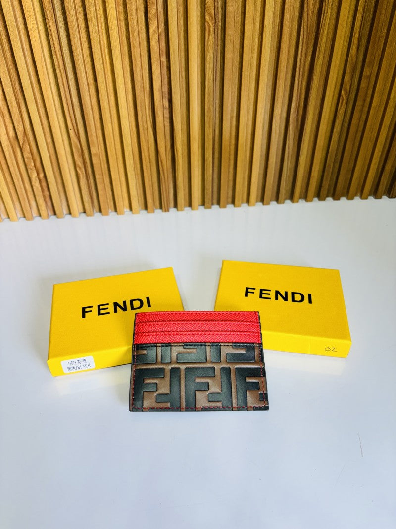 02 FENDY PRINTED PREMIUM QUALITY CARD HOLDER WALLET WITH BOX
