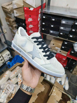 Golden Goose Ball Star Low White Silver 2480
