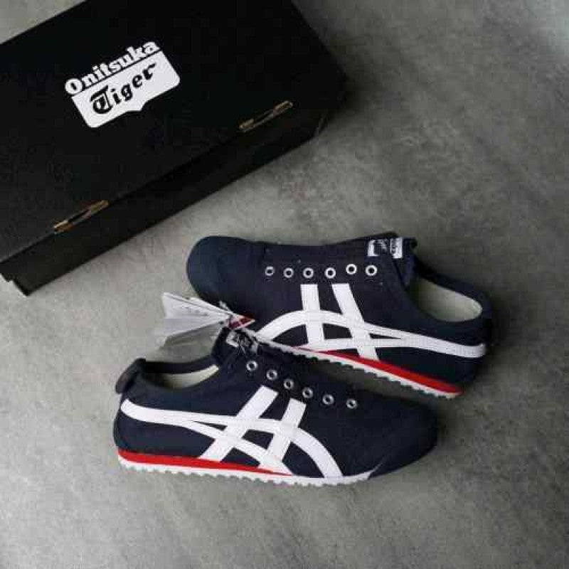 Onitsuka tigerr Mexico 66 Slip-On Navy Of White Red