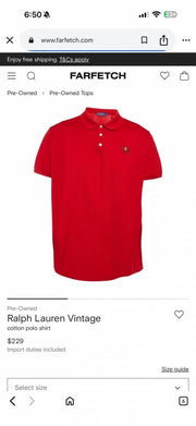 Ralph Lauren Chest Logo Polo T-shirt Red
