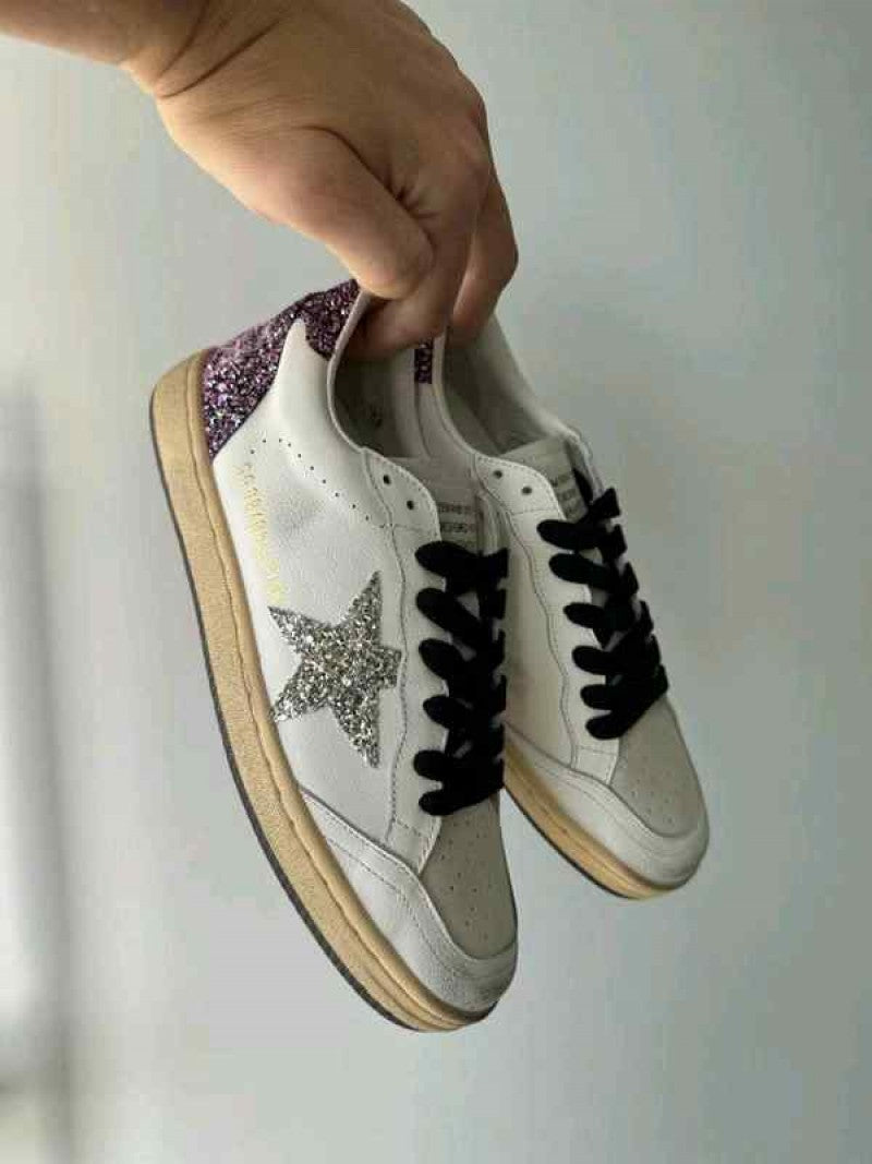 Golden Goose Ball Star White Purple Silver