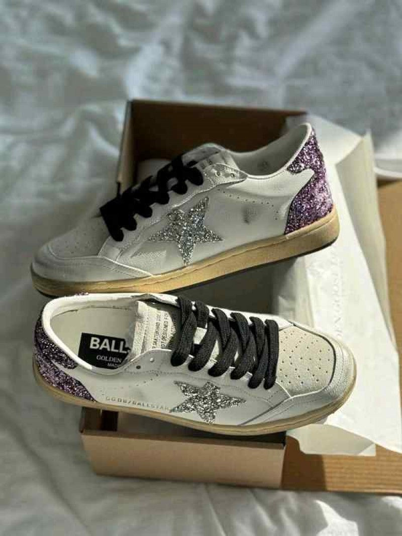 Golden Goose Ball Star White Purple Silver