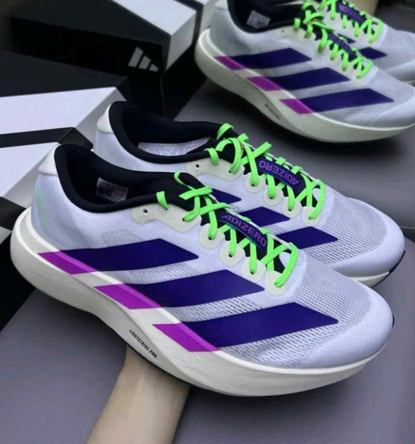 Adidas AdiZero Evo SL White Purple Lime Burst