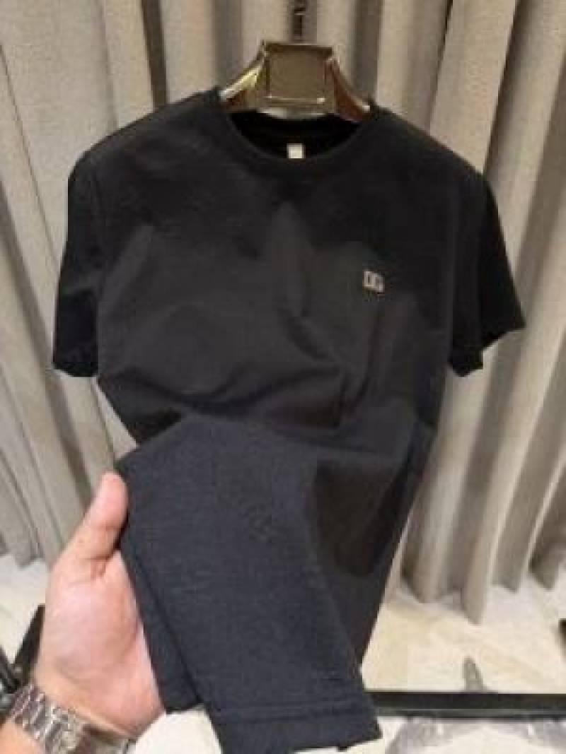 Dolce Gabana White Imported Embossed Monogram Tshirt Black