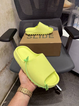 Adidas Yeezy Slide Glow Green UA Quality With Tag Butter Papar Og Box.