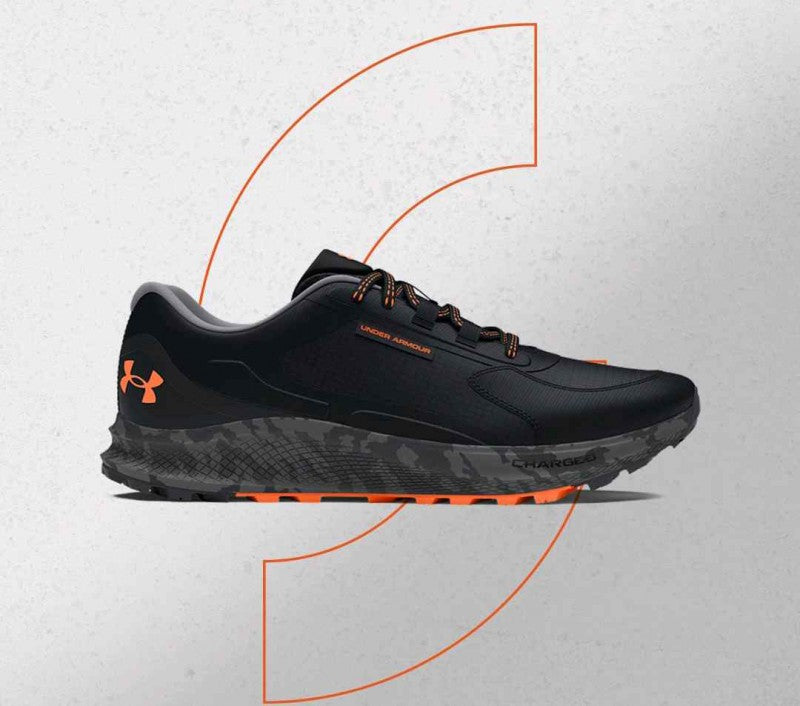 Under Armorr charged bandit trail 3 black orange