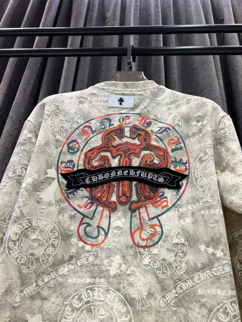CHROME HEARTS IMPORTED SWEATSHIRT STORE ARTICLE CREAM AND GREY