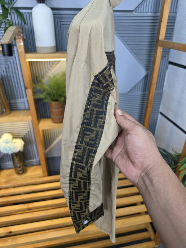 Fen Pocket Logo Shirt Coffee S120-CF