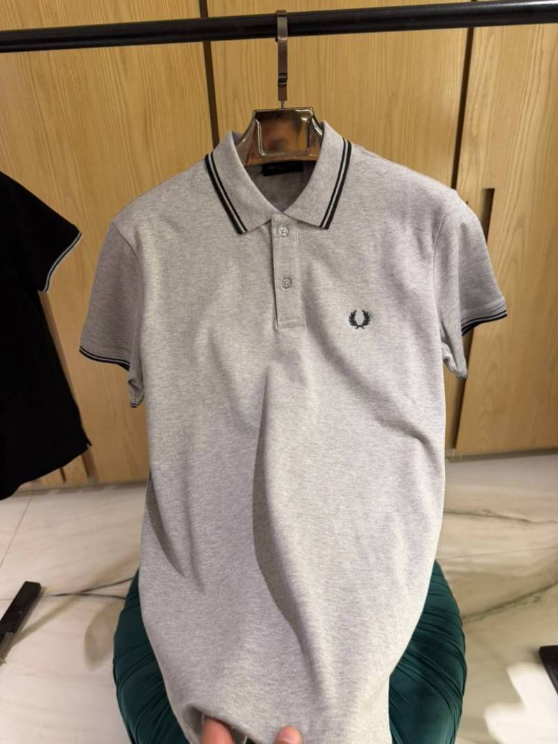 FRED PERRY IMPORTED STORE ARTICLEx POLO T-SHIRT GREY