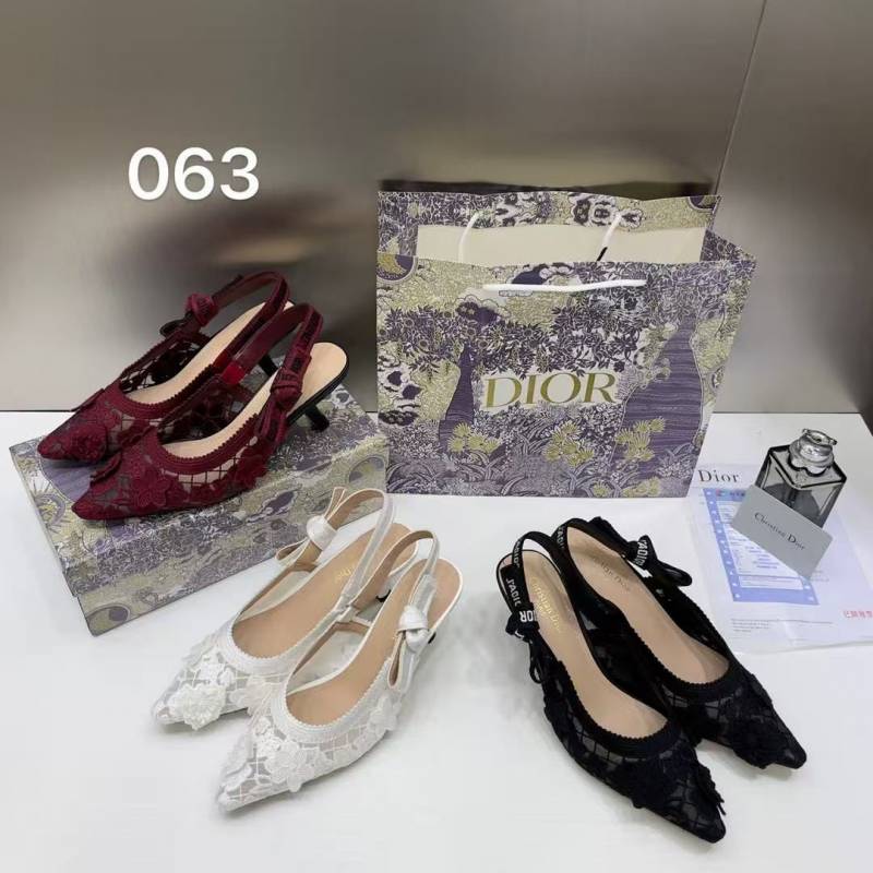 Diior Jadiior Slingback Heels Pumps White For Her With Original Box And Carry Bag 1688 2 White