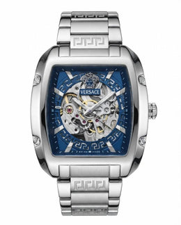Versace Dominus Sktl Men Automatic Silver Blue Dial