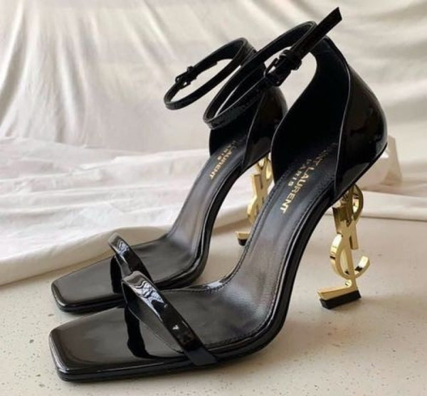 Saint laurent ysl opyum heels black gold