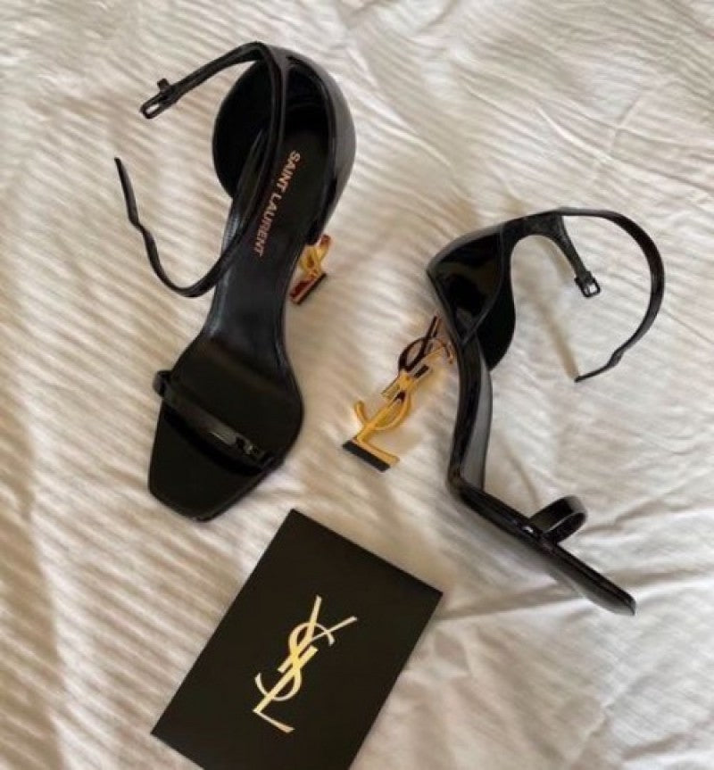 Saint laurent ysl opyum heels black gold