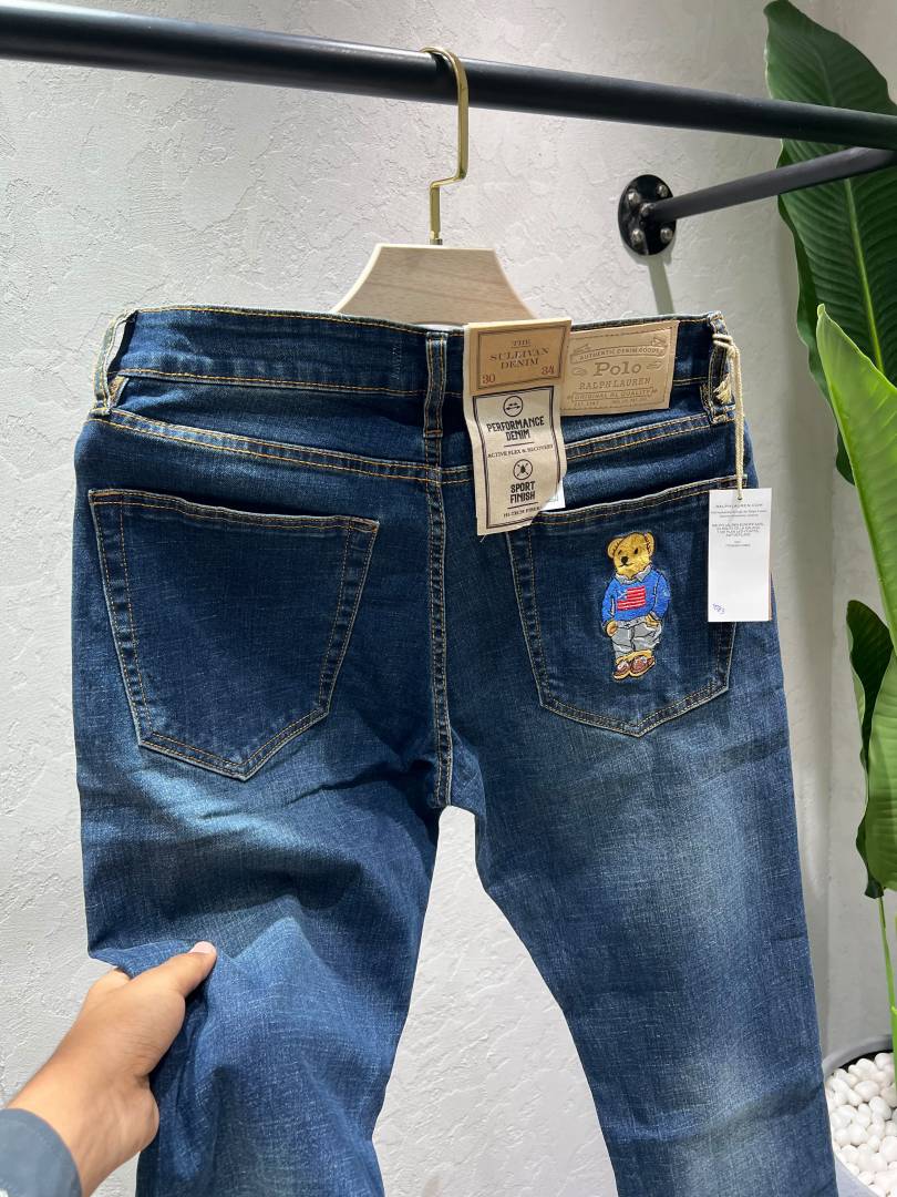 Ralph Lauren Bootcut Premium Imported Fabric Denim With Back Pocket Embroidered Work Logo 4583