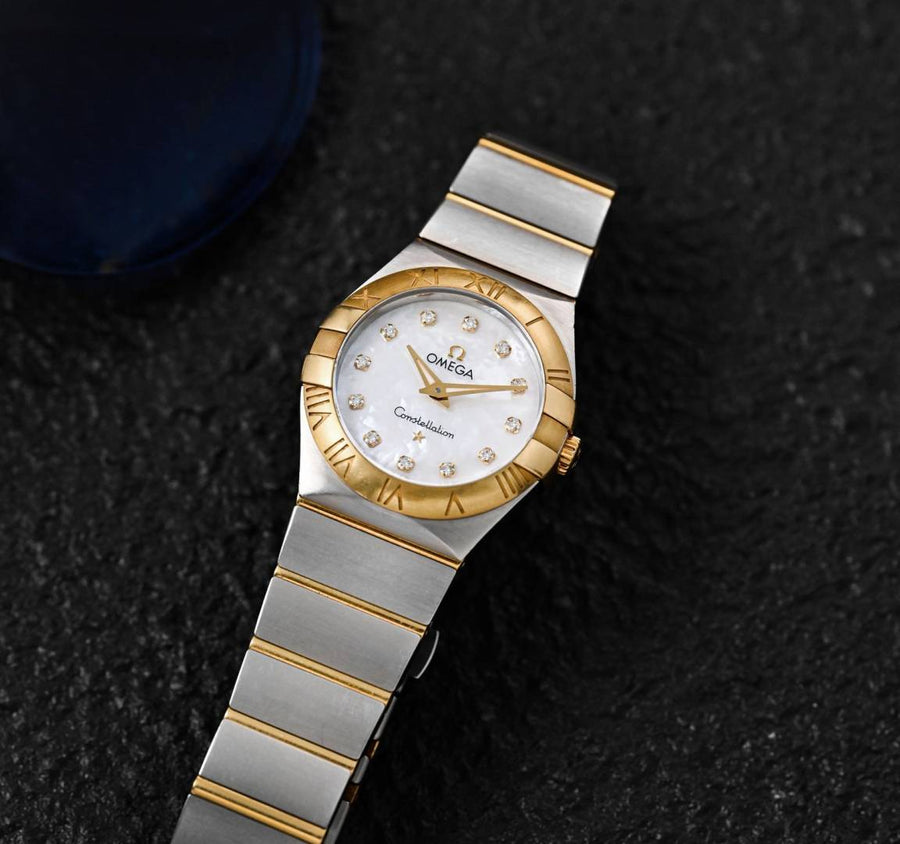 Omega Constellation Sedna 2Ton-Gold-White Womens