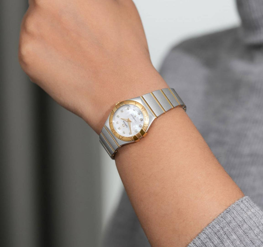 Omega Constellation Sedna 2Ton-Gold-White Womens