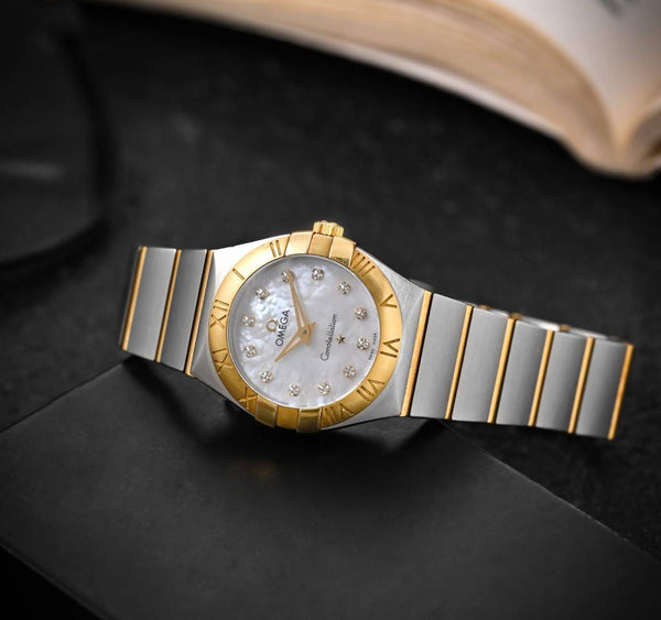 Omega Constellation Sedna 2Ton-Gold-White Womens