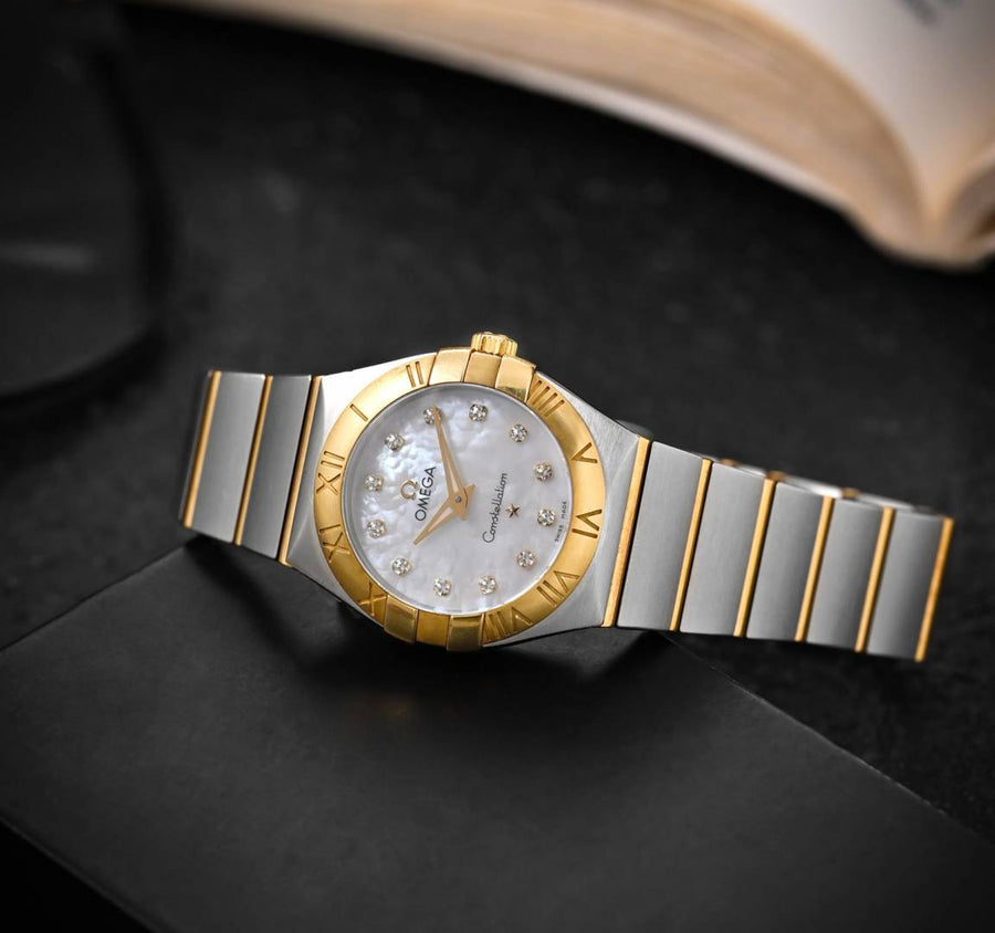 Omega Constellation Sedna 2Ton-Gold-White Womens