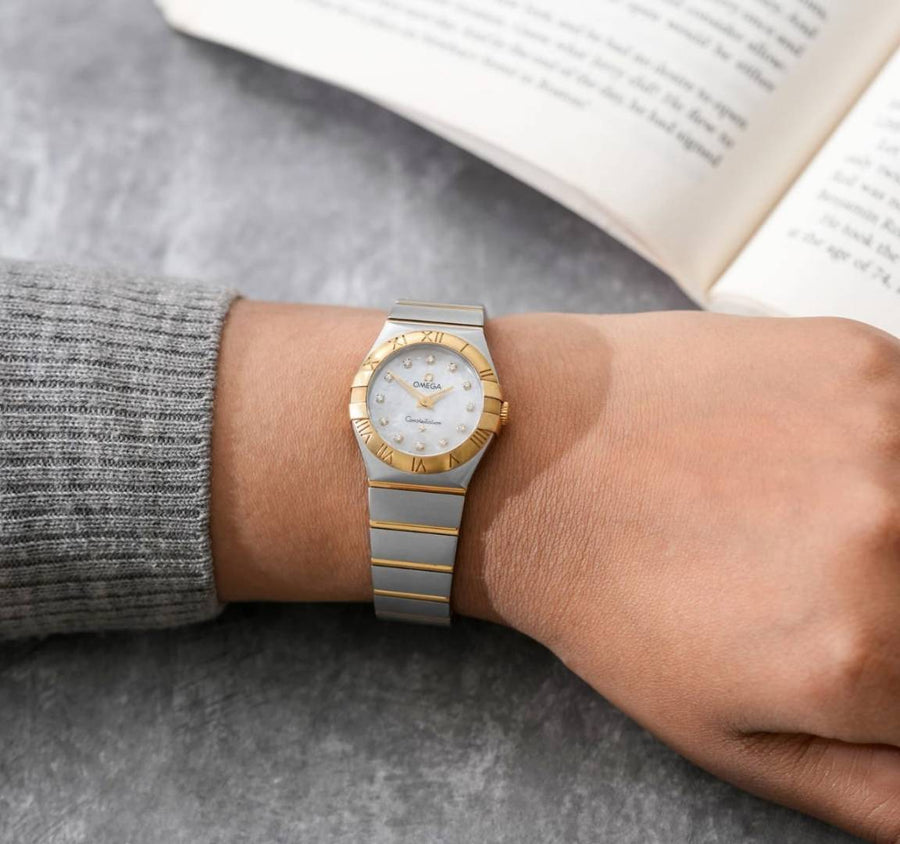 Omega Constellation Sedna 2Ton-Gold-White Womens