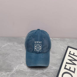Loewe Denim Washed Blue Premium Unisex Cap With Safety Box