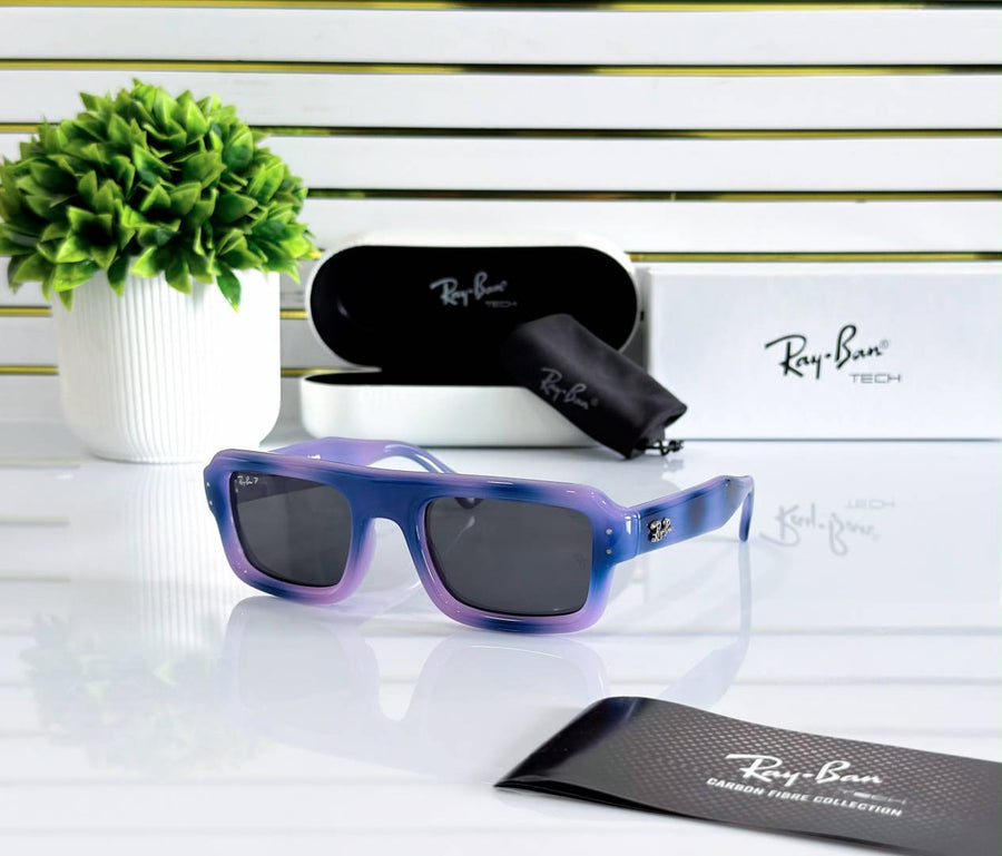 Ray-Ban 4954 puffer square violet blue