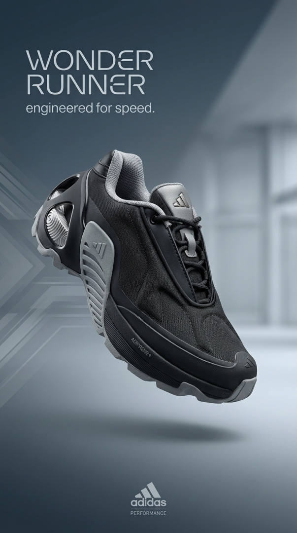 Adidas WONDER RUNNER BLACK SILVER