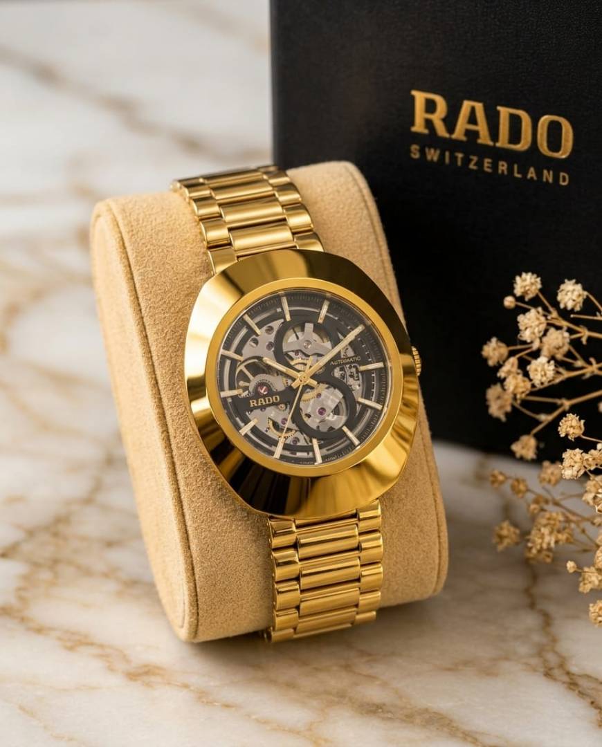 Rado DiaStar Original Skeleton Gold Black