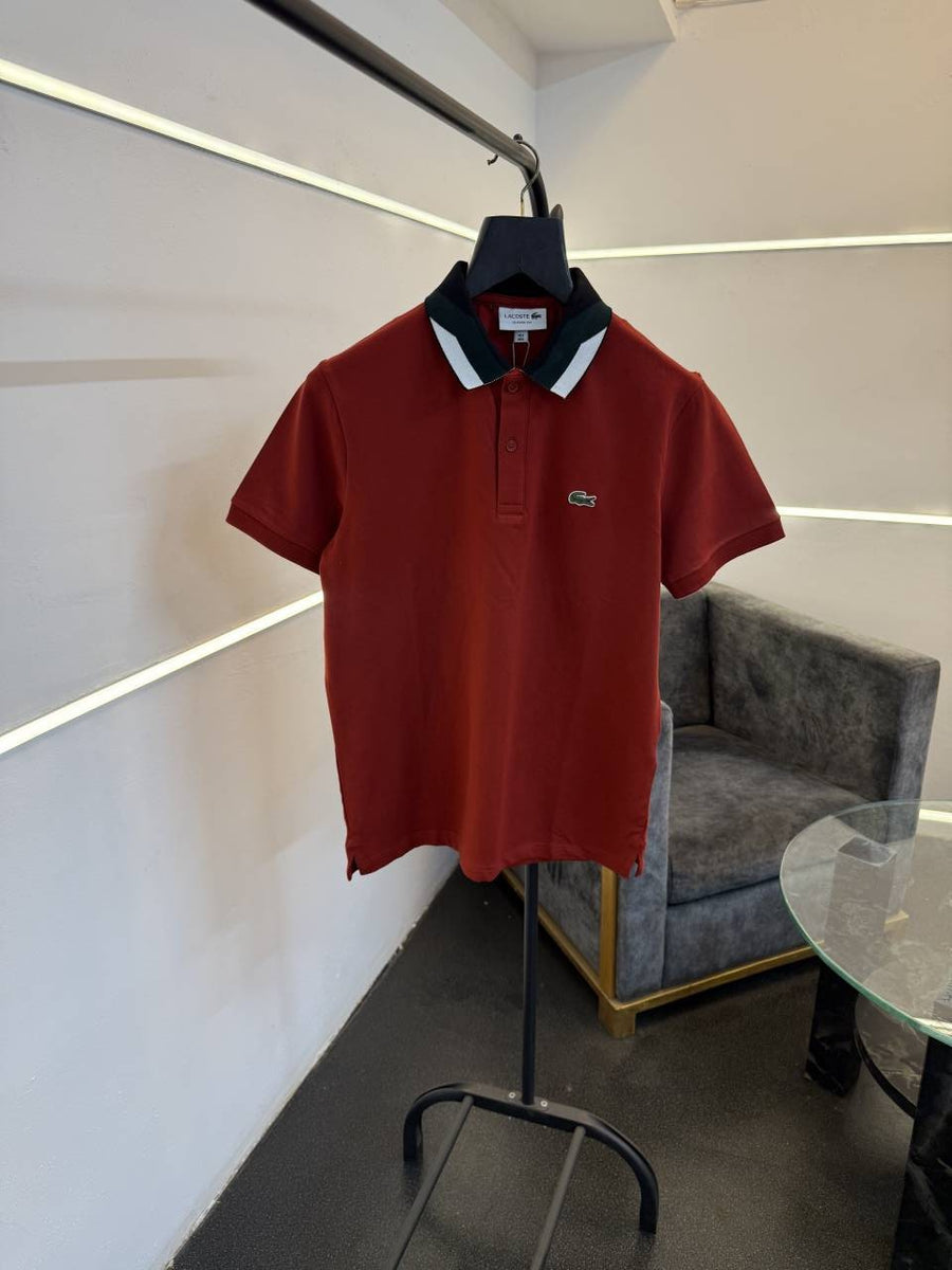 Lacoste imported polo tshirt red