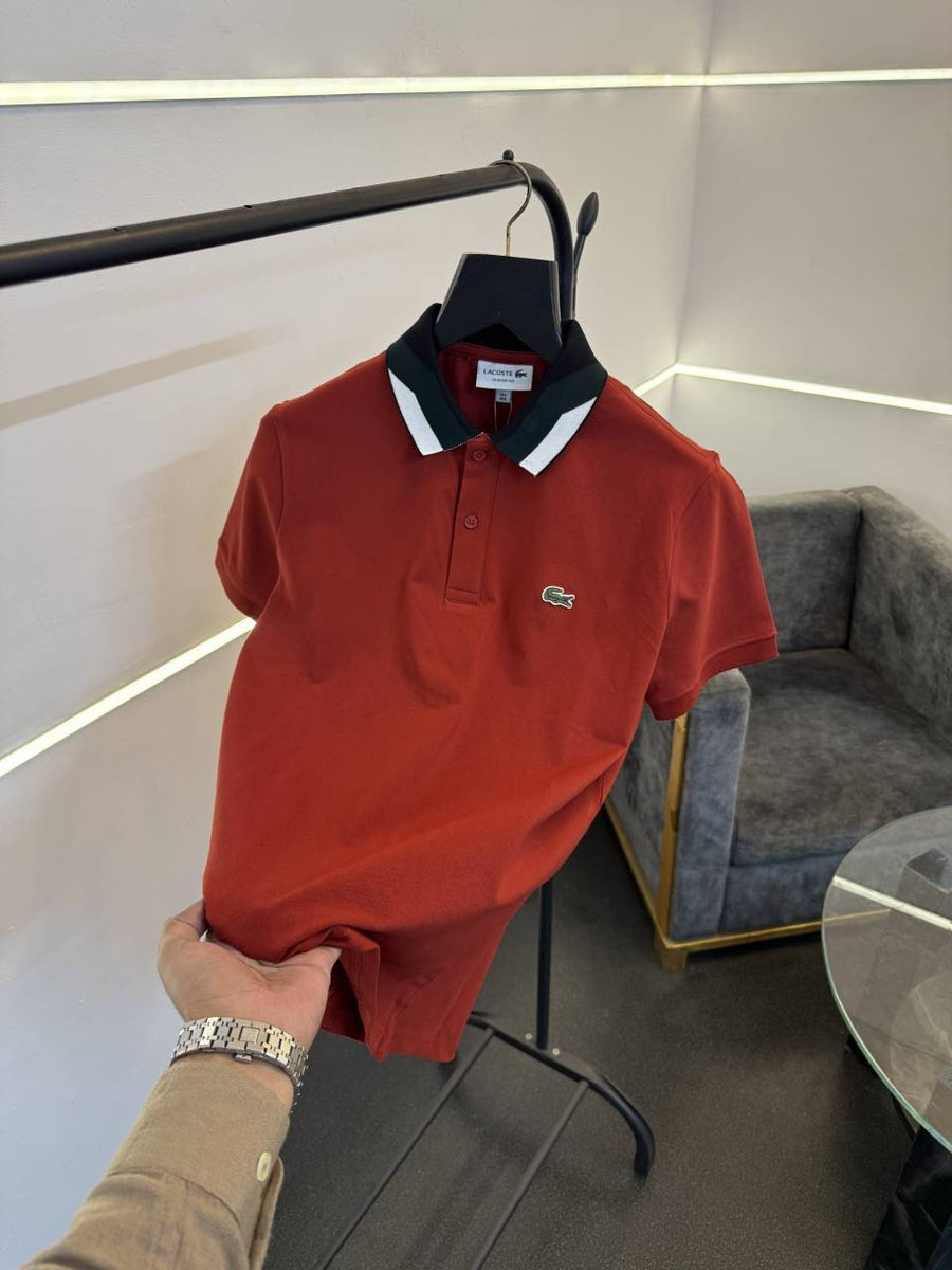 Lacoste imported polo tshirt red