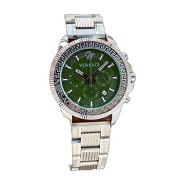 Versace Greca Action Chronograph silver green