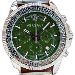 Versace Greca Action Chronograph silver green