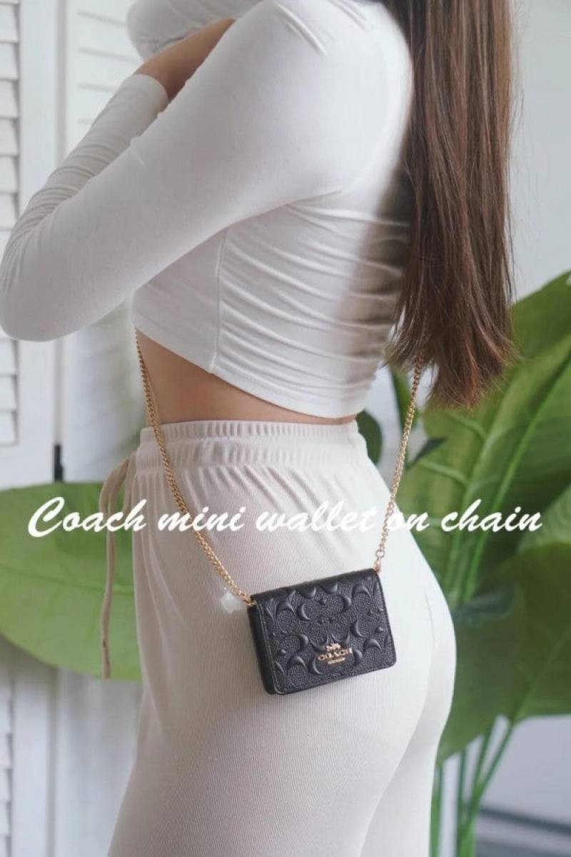 Coach_Mini_Chain_On_Wallet_With_Original_Box