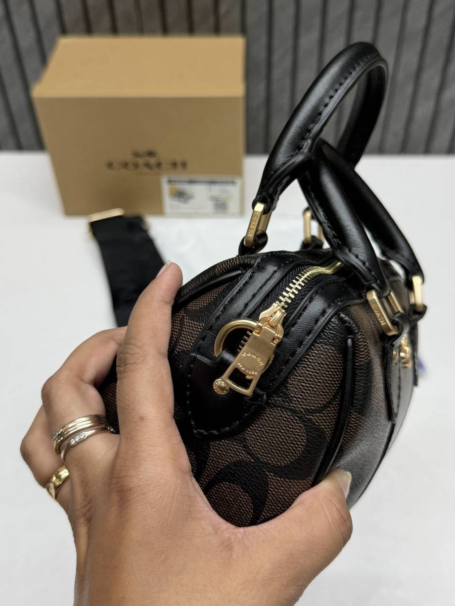 Coach Rowan Mini Coffee Black With OriginalBox DustCover