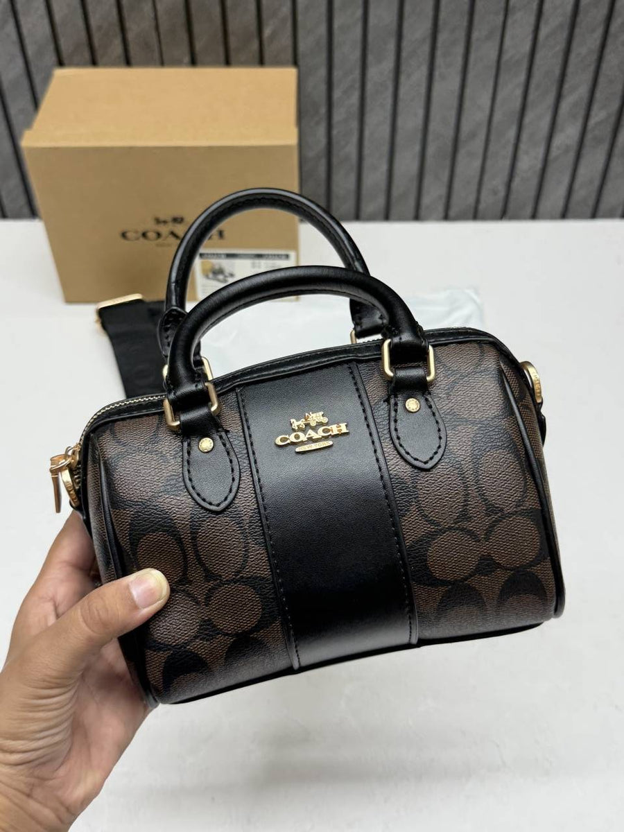 Coach Rowan Mini Coffee Black With OriginalBox DustCover