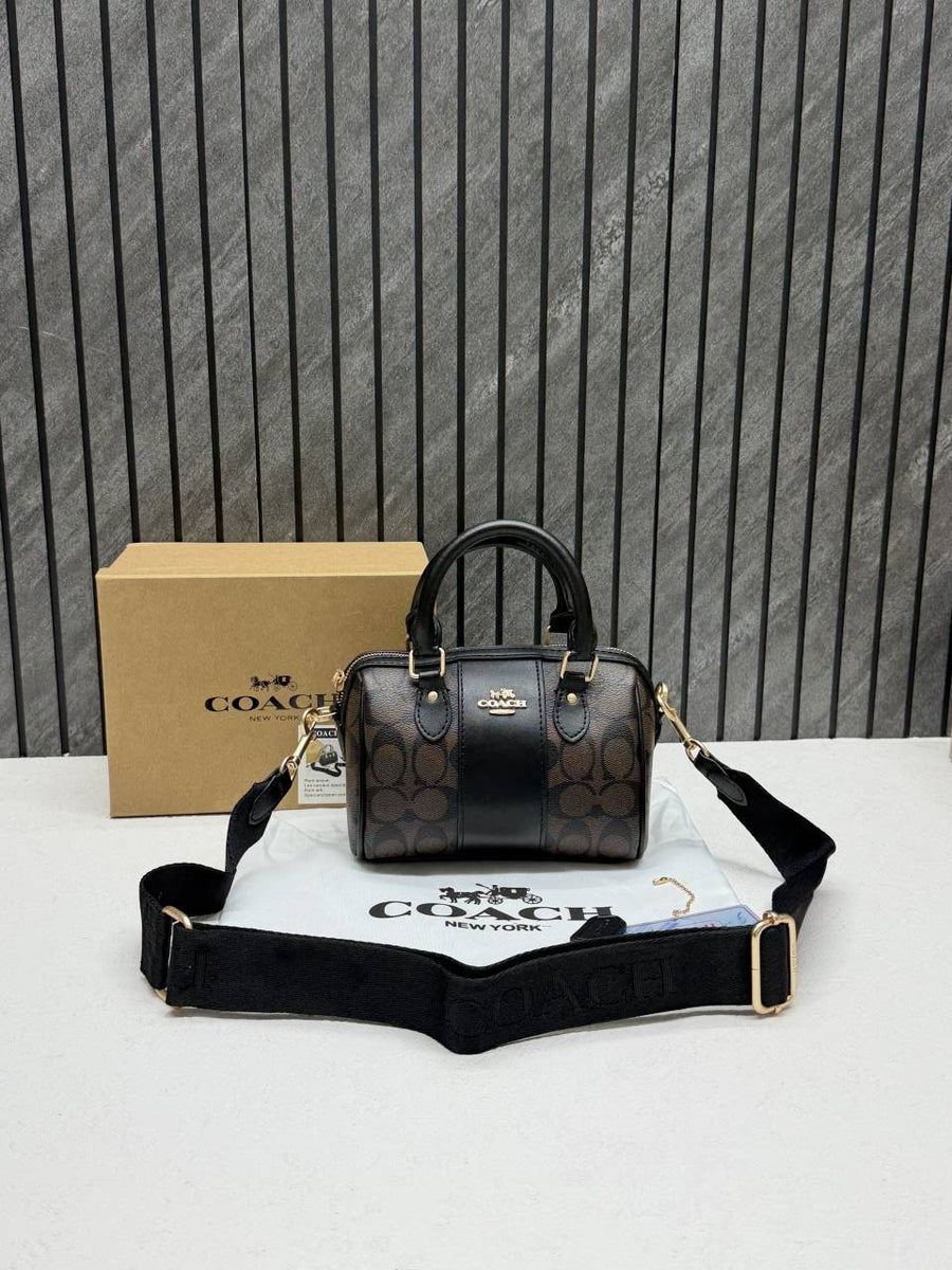 Coach Rowan Mini Coffee Black With OriginalBox DustCover