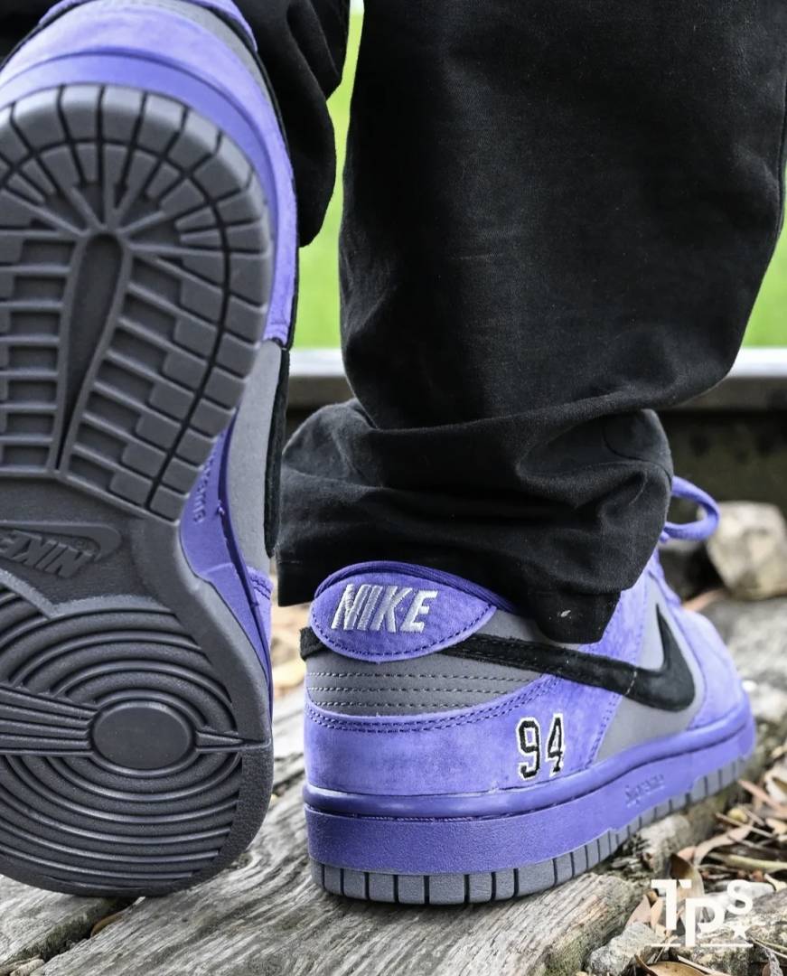 Sb dunk low Supreme 94 Purple iron grey Suede Quality