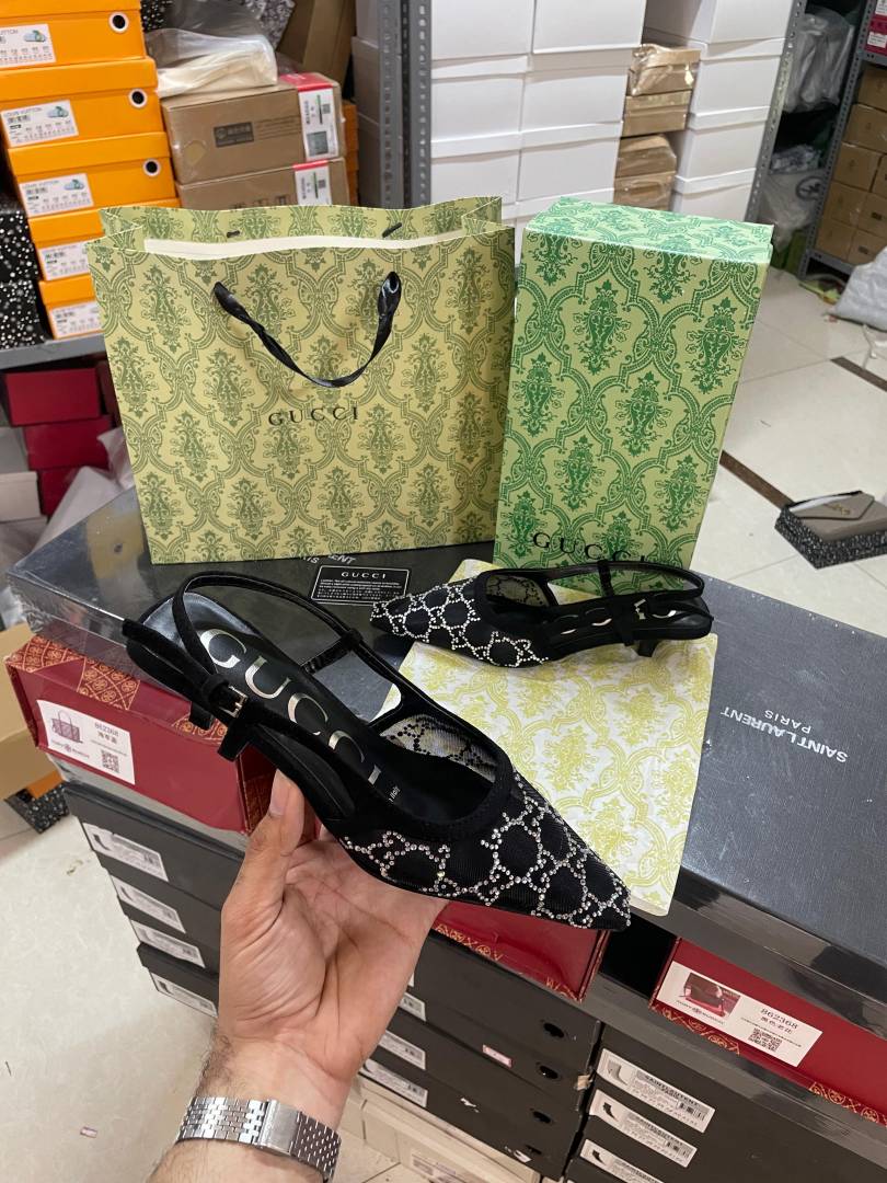 Gucci_GG_Mesh_Slingback_Pumps_With_Crystals_With_OG_Box_&_Carry_Bag_Black_1806