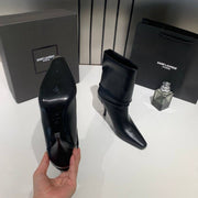 Ysl_Saint_Laurent_Niki_Leather_High_Heeled_Ankle_Boots_With_The_YSL_Logo_With_OG_Box_Dust_Cover_&_Carry_Bag_B2_Black