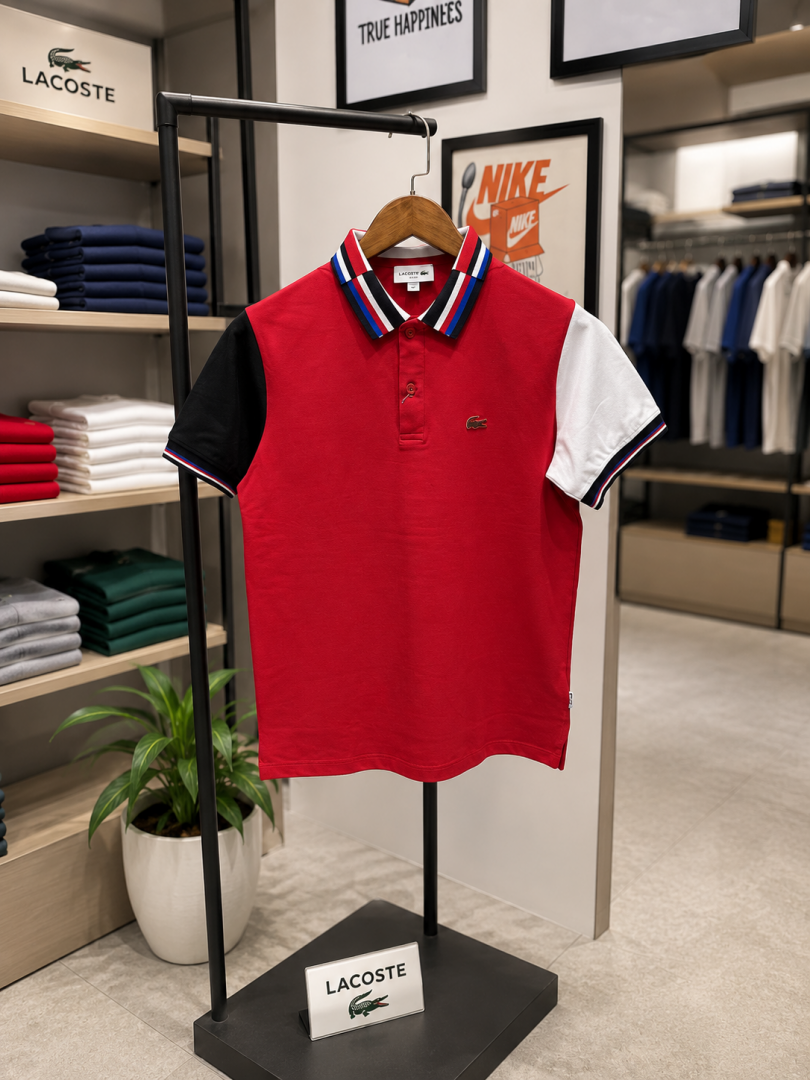 Lacoste Box pack imported polo tshirt red