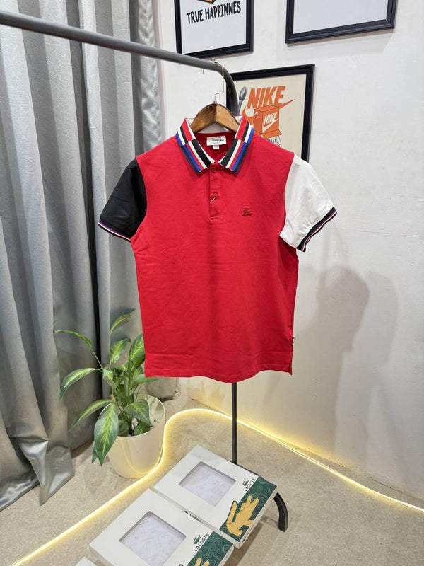 Lacoste Box pack imported polo tshirt red