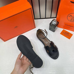 Hermes Santorini H Embossed Sandals For Women With Original Box And Carry Bag
