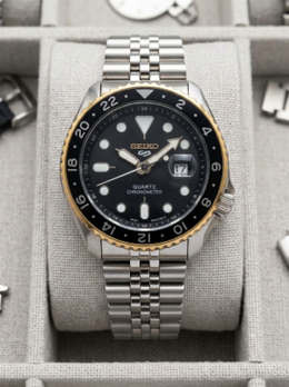 Seiko Gmt Master Gold Black Dial