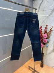 Boss Blue Shade Straight Fit Premium Imported Stretchable Lycra Fabric Denim with Embroidered Logo 4111