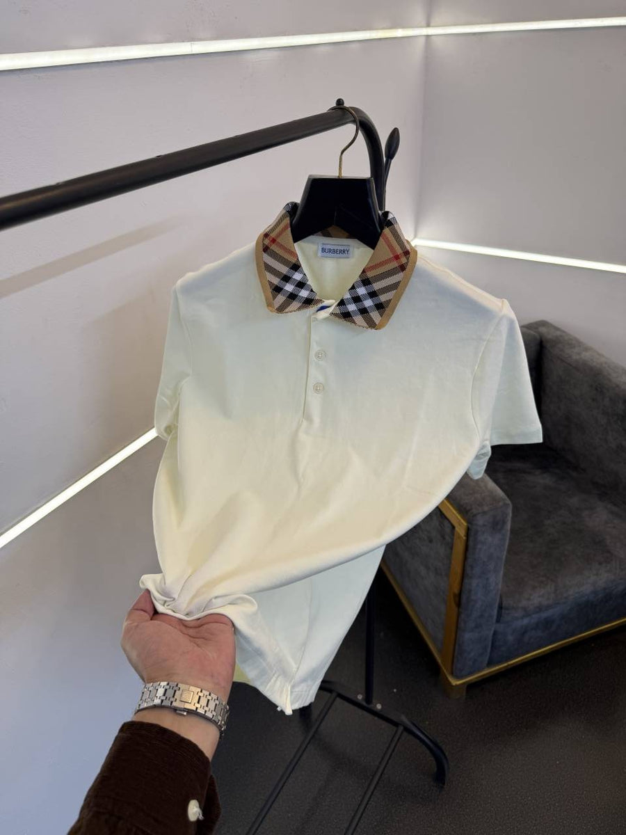 Burberry imported polo tshirt cream