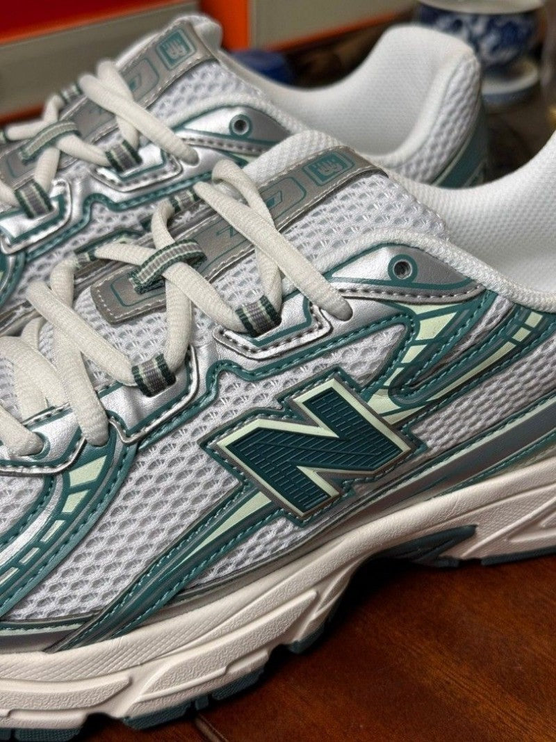 New Balencee 740 Trainers White Marsh Green Casual Shoes