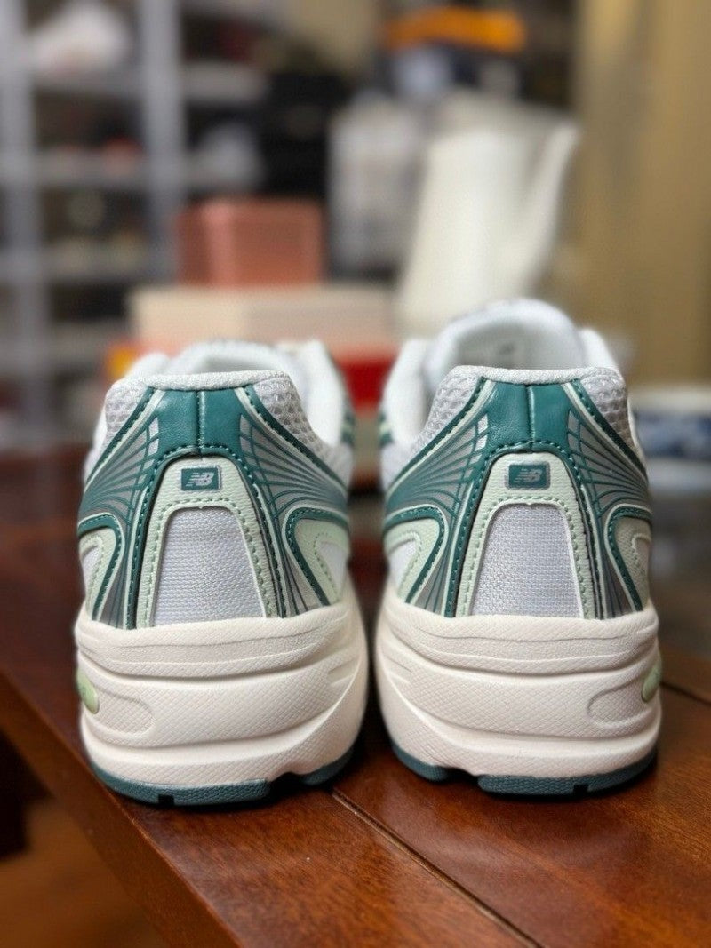 New Balencee 740 Trainers White Marsh Green Casual Shoes