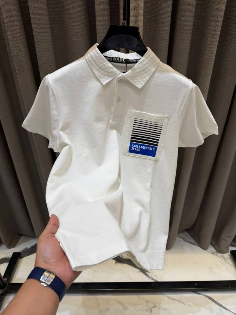 Karl_Legarfield Chest Pocket Polo White