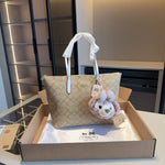 Coach_Light-Ap-White_Fiona_Top_ZipperTote_With_OriginalBox_TeddyDisneyCharm_DustCoverPacking