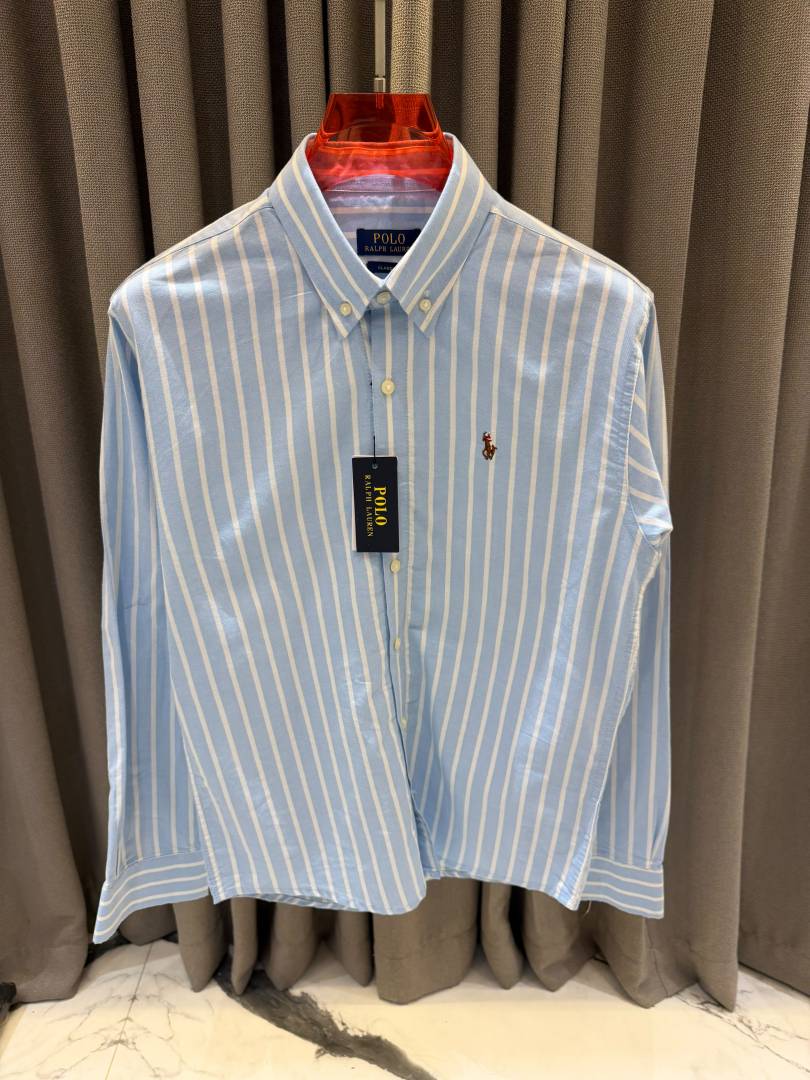 Ralph Lauren Chest Logo Full Sleeves Shirt Sky