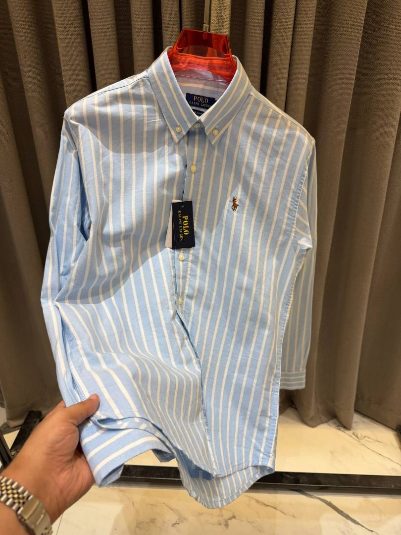 Ralph Lauren Chest Logo Full Sleeves Shirt Sky